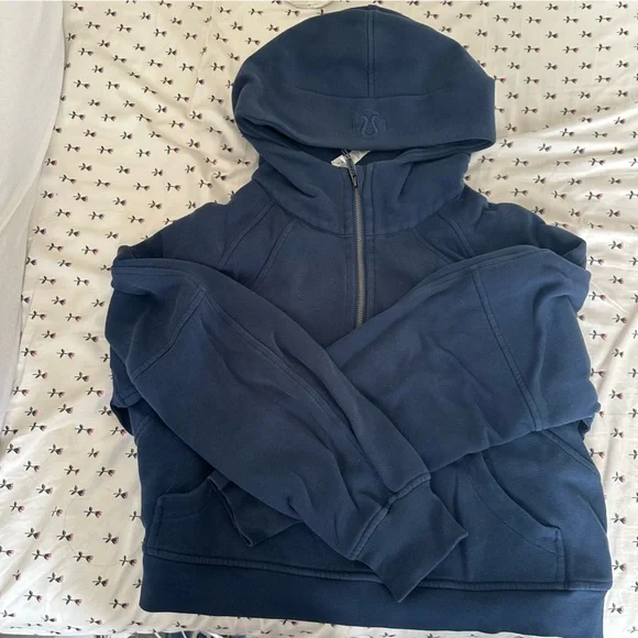 Lululemon Scuba Oversized Half-Zip Hoodie Mineral Blue M/L - Picture 2 of 7
